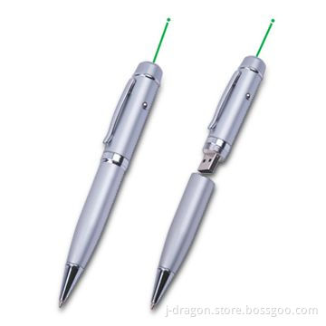 Pen USB Drive with Laser Light, 1 to 32GB Storage, 5 to 8Mbps Writing Speed and Logo Imprint Service